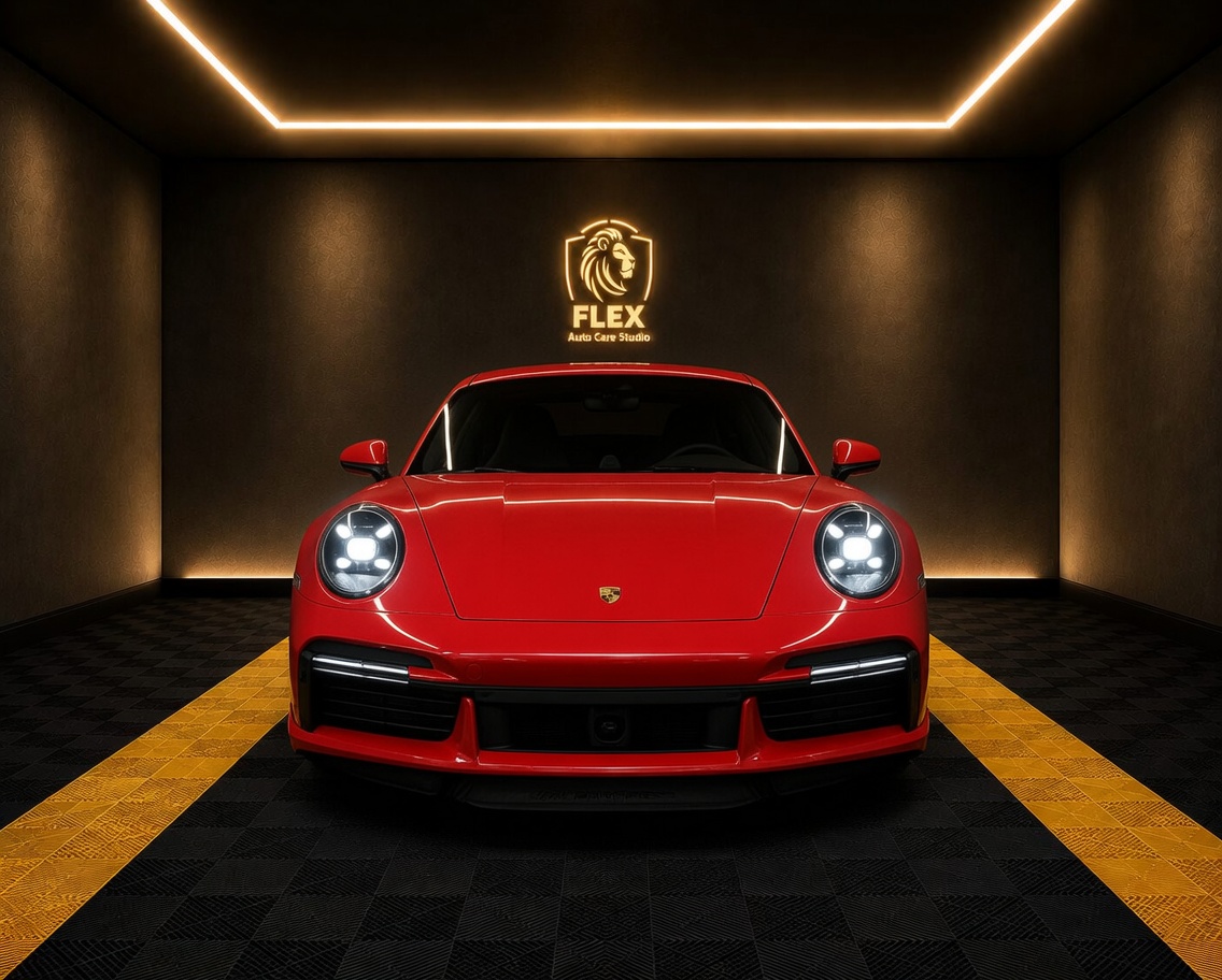 Porsche 911 hero detail — Flex Auto Care Studio