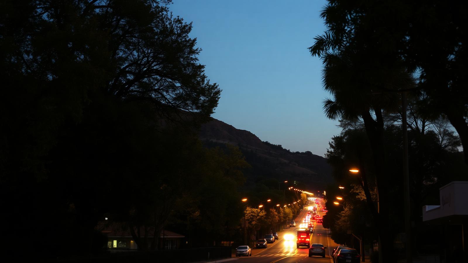 Burbank California hillside at dusk — Flex Auto Care Studio serves Burbank clients from Pasadena